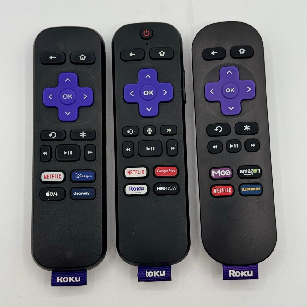 Lot of 3 Roku Remote Controls RC-ALIR RC-AL2 9026000167 Replacement Remotes
